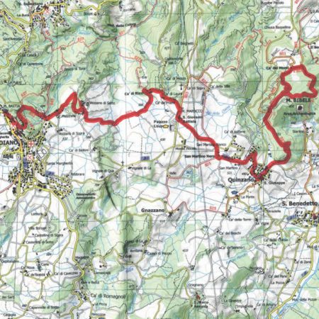 Mappa Itinerario Loiano Monte Bibele